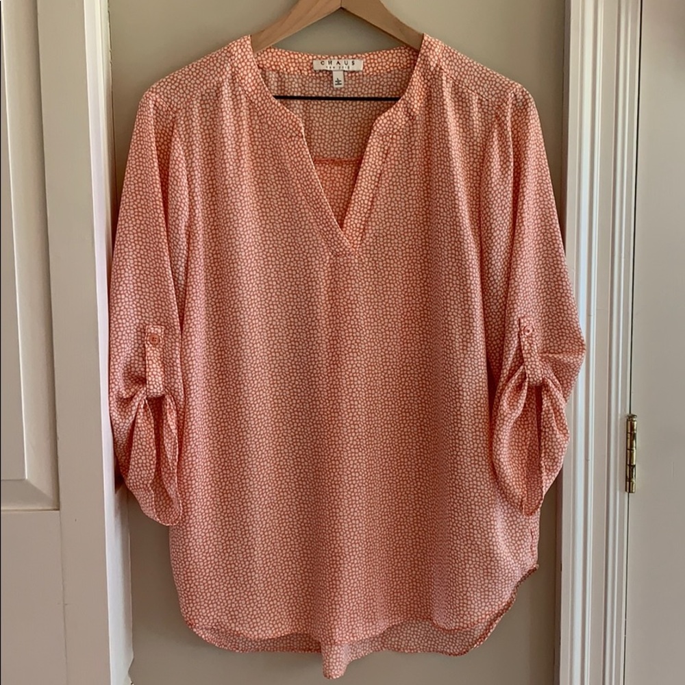 Chaus New York V neck blouse